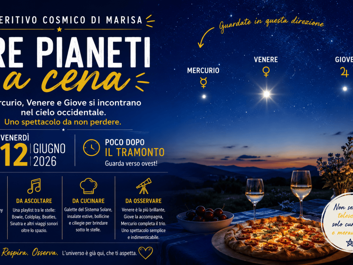 Tre pianeti a cena: l’aperitivo cosmico di Marisa del 12&nbsp;giugno